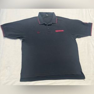 Men’s Nike Black Collared button with Maryland Embroidered polo shirt